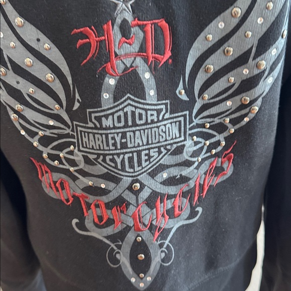 Harley-Davidson Black Women's Zip-Up heavy Hoodie size small - Picture 6 of 8